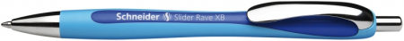 Pixuri - Pix SCHNEIDER Slider Rave XB, rubber grip, accesorii metalice - scriere albastra