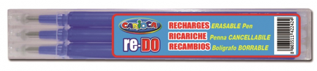 Pixuri - Rezerve pix, 3 buc/set, CARIOCA Re-Do - albastru