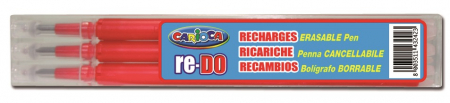 Pixuri - Rezerve pix, 3 buc/set, CARIOCA Re-Do - rosu