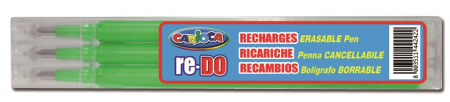 Pixuri - Rezerve pix, 3 buc/set, CARIOCA Re-Do - verde