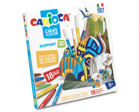 Creioane grafit - Set articole creative CARIOCA Create & Color - ELEPHANT 3D
