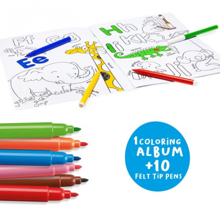 Set articole creative, cu album pentru colorat CARIOCA Create & Color - ABC & Number [1]