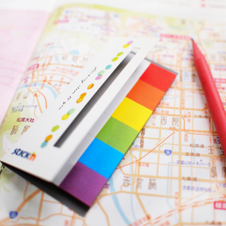 Stick index hartie color 45 x 15 mm, 6 x 30 file/set, Stick"n - 6 culori alb/neon [1]