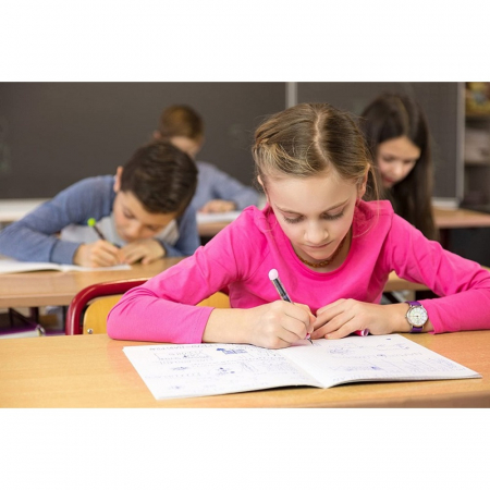 Stilou SCHNEIDER Base Kid (tip A - incepator) - corp roz/roz deschis cu decor [2]