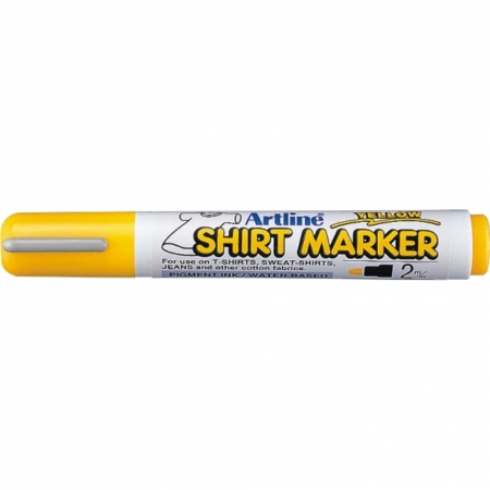 Markere pentru textile - T-Shirt marker ARTLINE, corp plastic, varf rotund 2.0mm - galben