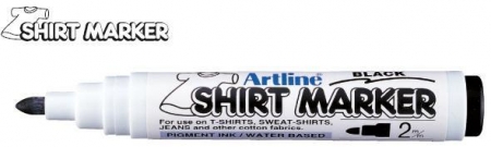 Markere pentru textile - T-Shirt marker ARTLINE, corp plastic, varf rotund 2.0mm - negru