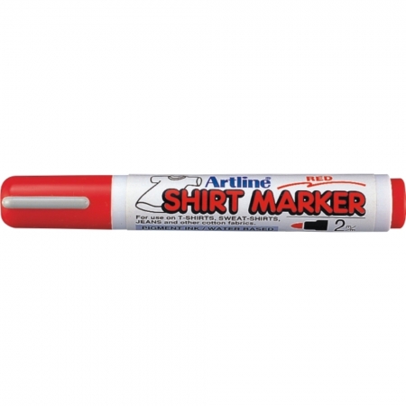 Markere pentru textile - T-Shirt marker ARTLINE, corp plastic, varf rotund 2.0mm - rosu