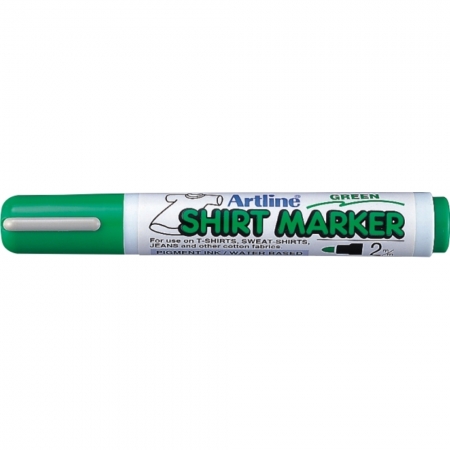 Markere pentru textile - T-Shirt marker ARTLINE, corp plastic, varf rotund 2.0mm - verde
