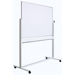 Table magnetice - Tabla alba magnetica, dubla fata, rotativa, 100 x 200 cm, pe stand mobil, profil aluminiu, Optima