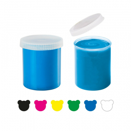 Tempera super lavabila, pentru pictura cu mana, 6 culori x 80ml/set, CARIOCA Baby Finger Paint [2]