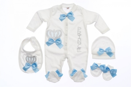 Salopeta Prince Bleu 4 piese bebelusi 0-9 luni [1]