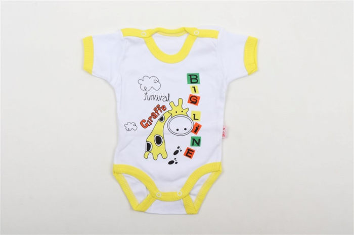 Body Maneca Scurta bebelusi Girafa Galben bumbac 0-9 luni [1]