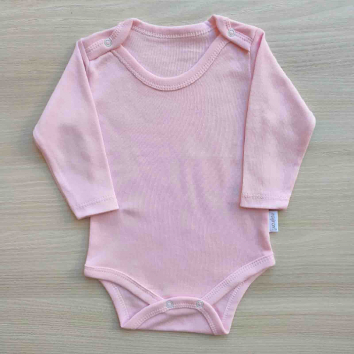 Body bebelusi maneca lunga roz bumbac 0-9 luni [1]