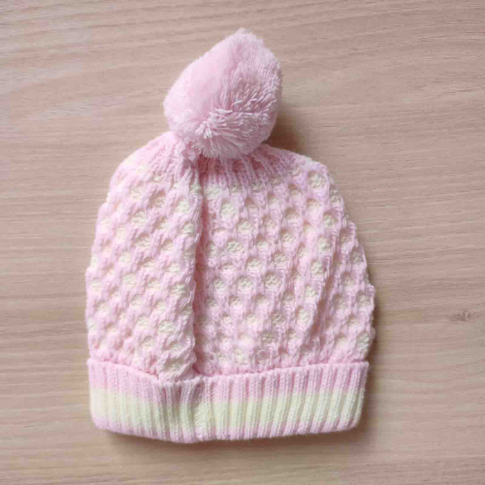 Caciulita bebelusi tricotata roz 3-6 luni [1]