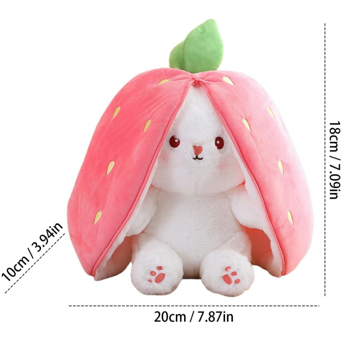 Jucarie de Plus Iepurasul Capsunica - Happy Bunny [3]