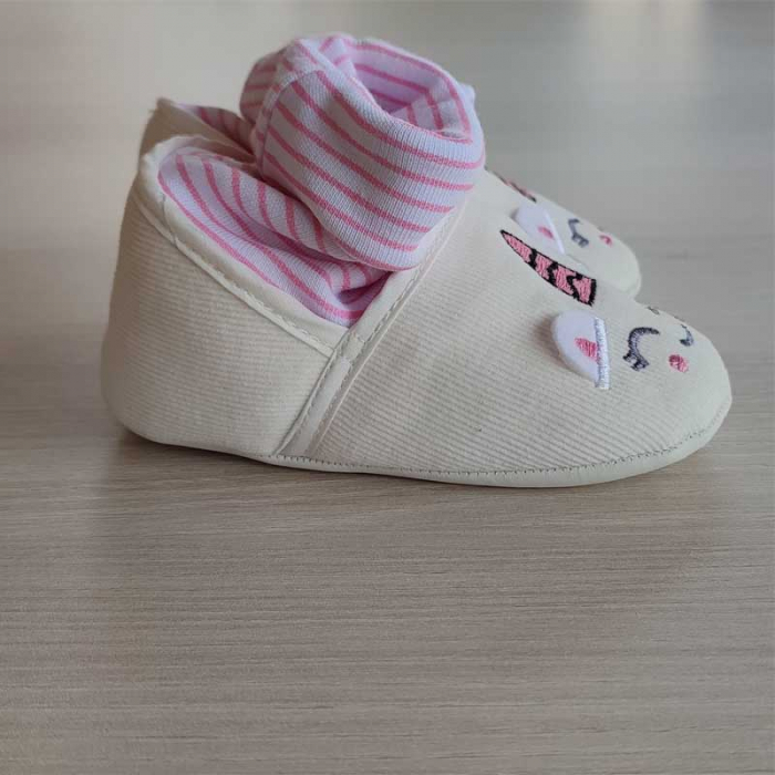 Papucei unicorn albi cu roz bebelusi 0-12 luni [1]