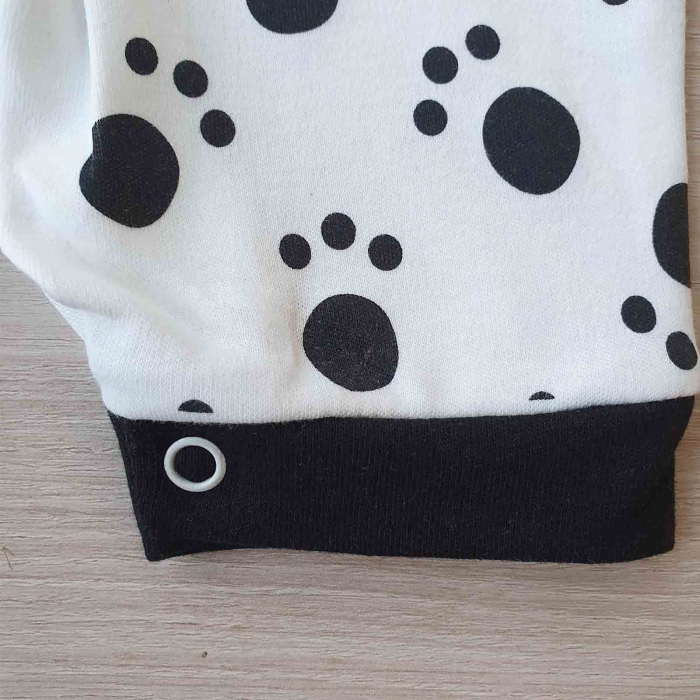 Salopeta maneca scurta si pantaloni scurti panda bumbac 0-9 luni [3]
