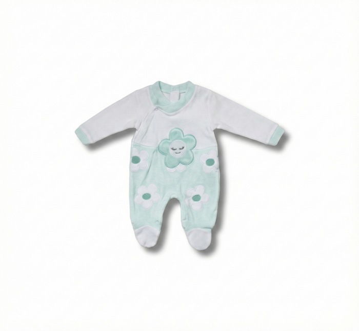 Salopeta maneca lunga model floricica bebelusi 0-9 luni [2]