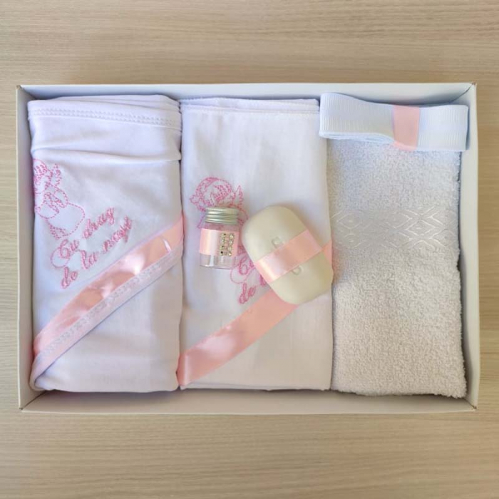 Trusou botez imprimeu ingeras roz 6 piese [2]
