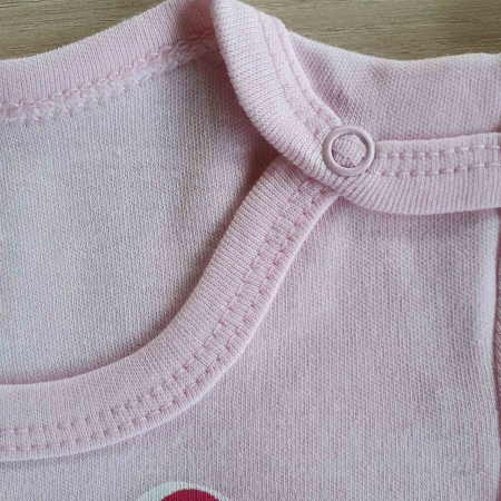 Body bebelusi pisicuta cu fundita roz bumbac 0-12 luni [1]