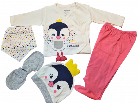 Nou Nascuti - Set 5 piese Princess Roz nou nascuti bumbac