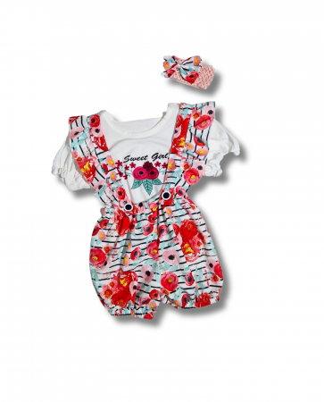 Body-uri - Set Body si Pantalon Sweet Girl bebelusi 6-18 luni