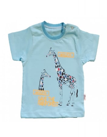 Compleuri - TRICOU BLEU CU IMPRIMEU GIRAFE
