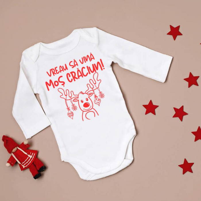 Body personalizat copii - Vreau sa vina Mos Craciun [1]