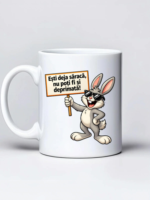 Cana personalizata - Capul sus regina! Esti deja saraca, nu poti fi si deprimata! [2]