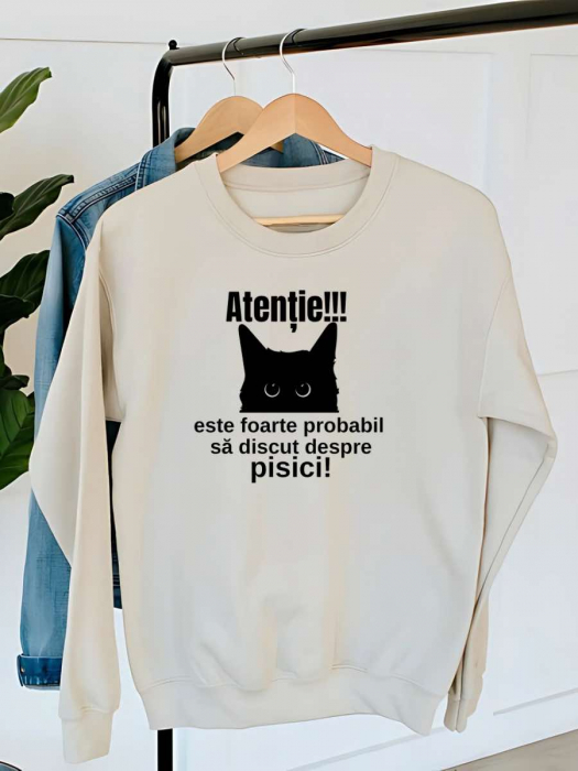 HANORAC DAMA OVERSIZE PERSONALIZAT - Atentie! Este foarte probabil sa discut despre pisici [1]
