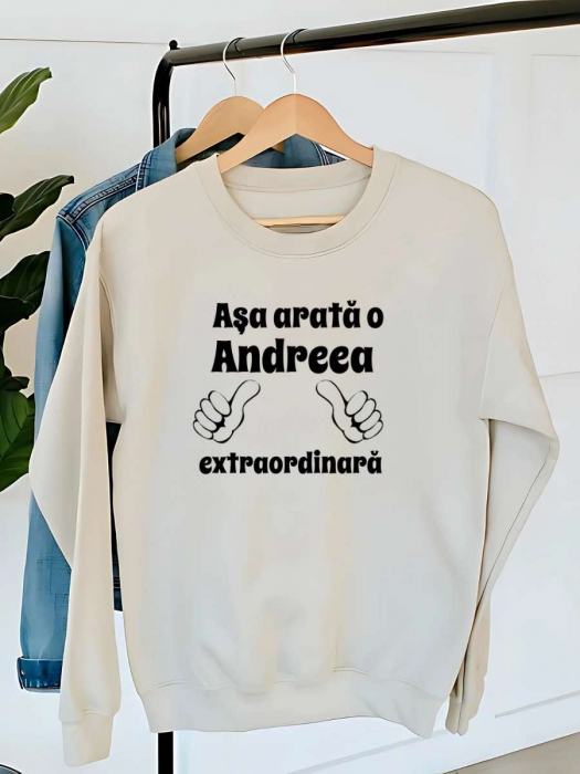 HANORAC DAMA OVERSIZE PERSONALIZAT - Asa arata o Andreea extraordinara [1]