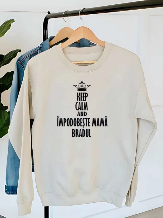HANORAC DAMA OVERSIZE PERSONALIZAT - Keep calm and impodobeste mama bradul [1]
