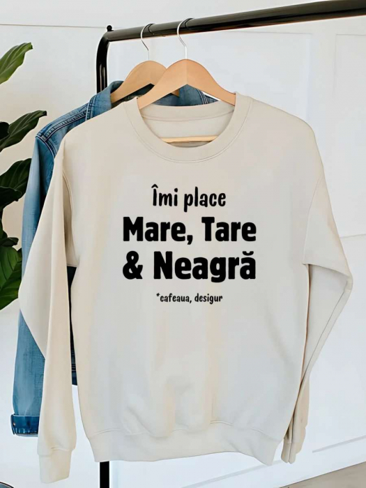 HANORAC DAMA OVERSIZE PERSONALIZAT - Imi place mare, tare si neagra [1]