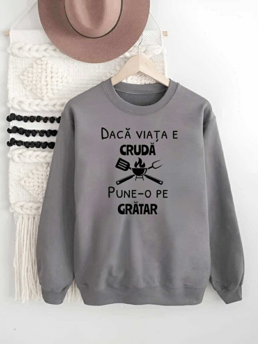 HANORAC FARA GLUGA BARBATESC PERSONALIZAT - Daca viata e cruda pune-o pe gratar [1]