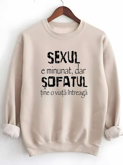 HANORAC FARA GLUGA BARBATESC PERSONALIZAT - Sexul e minunat, dar sofatul tine o viata intreaga [1]