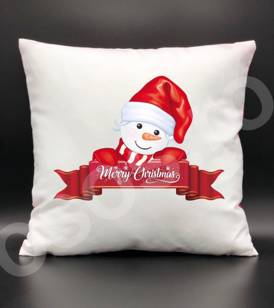 Pernă - Merry Christmas & snowman [1]