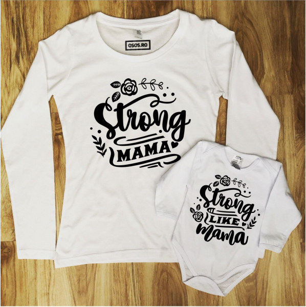 Set mama fiica/ Set mama fiu - Strong mama. Strong like mama [1]
