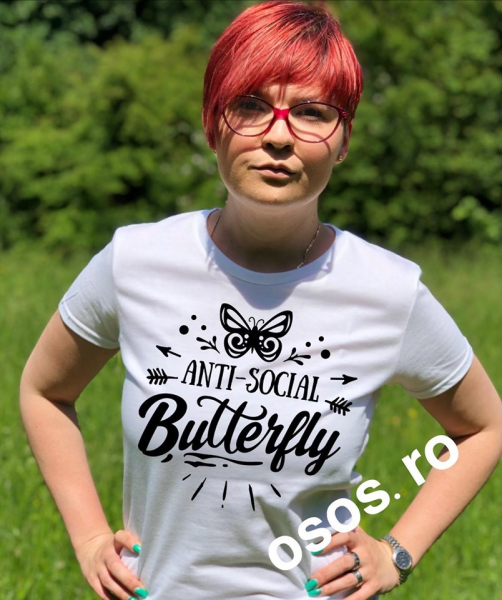 Tricou dama - Antisocial Butterfly [1]