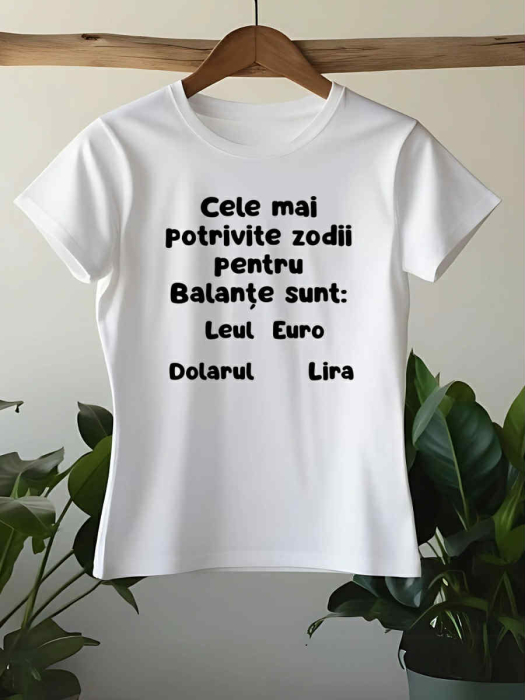 TRICOU PERSONALIZAT DAMA - Cele mai potrivite zodii pentru Balante sunt: [1]