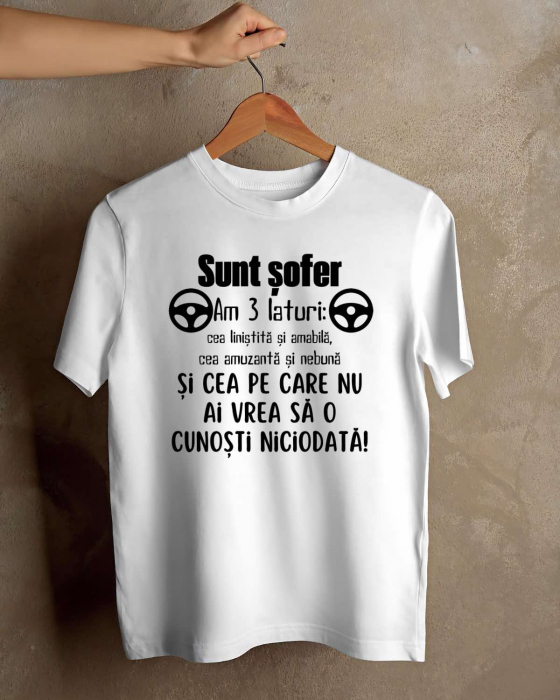 TRICOU PERSONALIZAT PENTRU BARBATI - Sunt sofer [1]