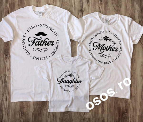 Tricouri Familie - Mother Father Daughter [2]