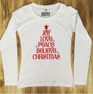 Crăciun - Bluza dama - Love Peace Christmas