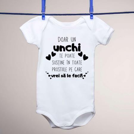 Body-uri personalizate - Body copii - Doar un unchi te poate sustine in toate prostiile pe care vrei sa le faci