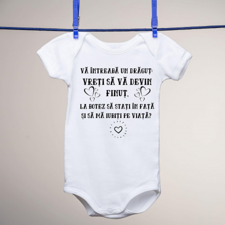Body-uri personalizate - Body copii - Va intreba un dragut: vreti sa va devin finut?