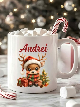Căni personalizate - Cana personalizata de Craciun- Cu numele dorit