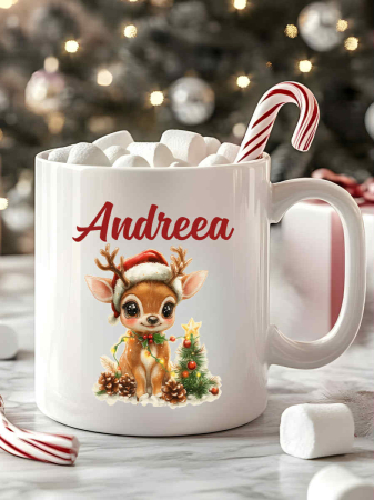 Căni personalizate - Cana personalizata de Craciun- Cu nume