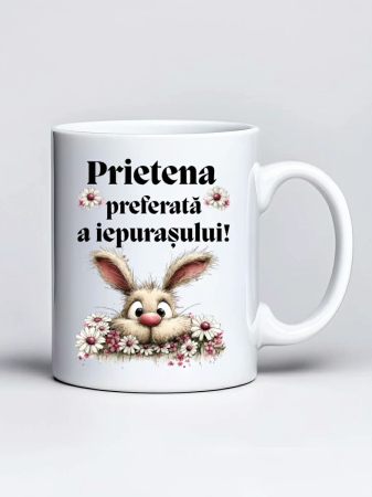 Paste - Cana personalizata de Paste- Prietena preferata a iepurasului