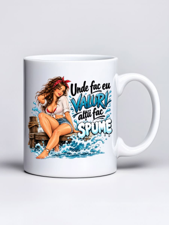 Cani amuzante - Cana personalizata - Unde fac eu valuri, altii fac spume