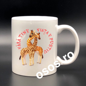 Căni personalizate - Cana personalizata - Fara tine viata e pustiu