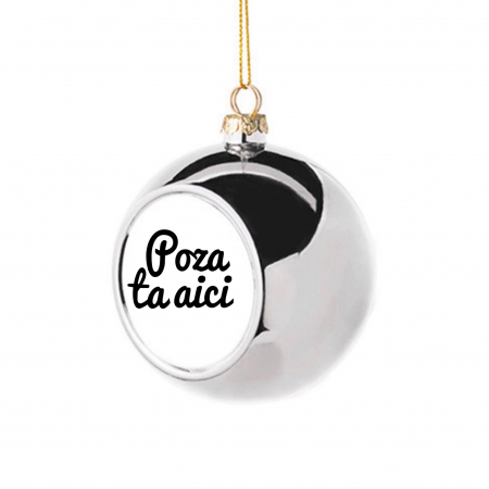 Globuri Personalizate - Glob Personalizat cu Poza Argintiu
